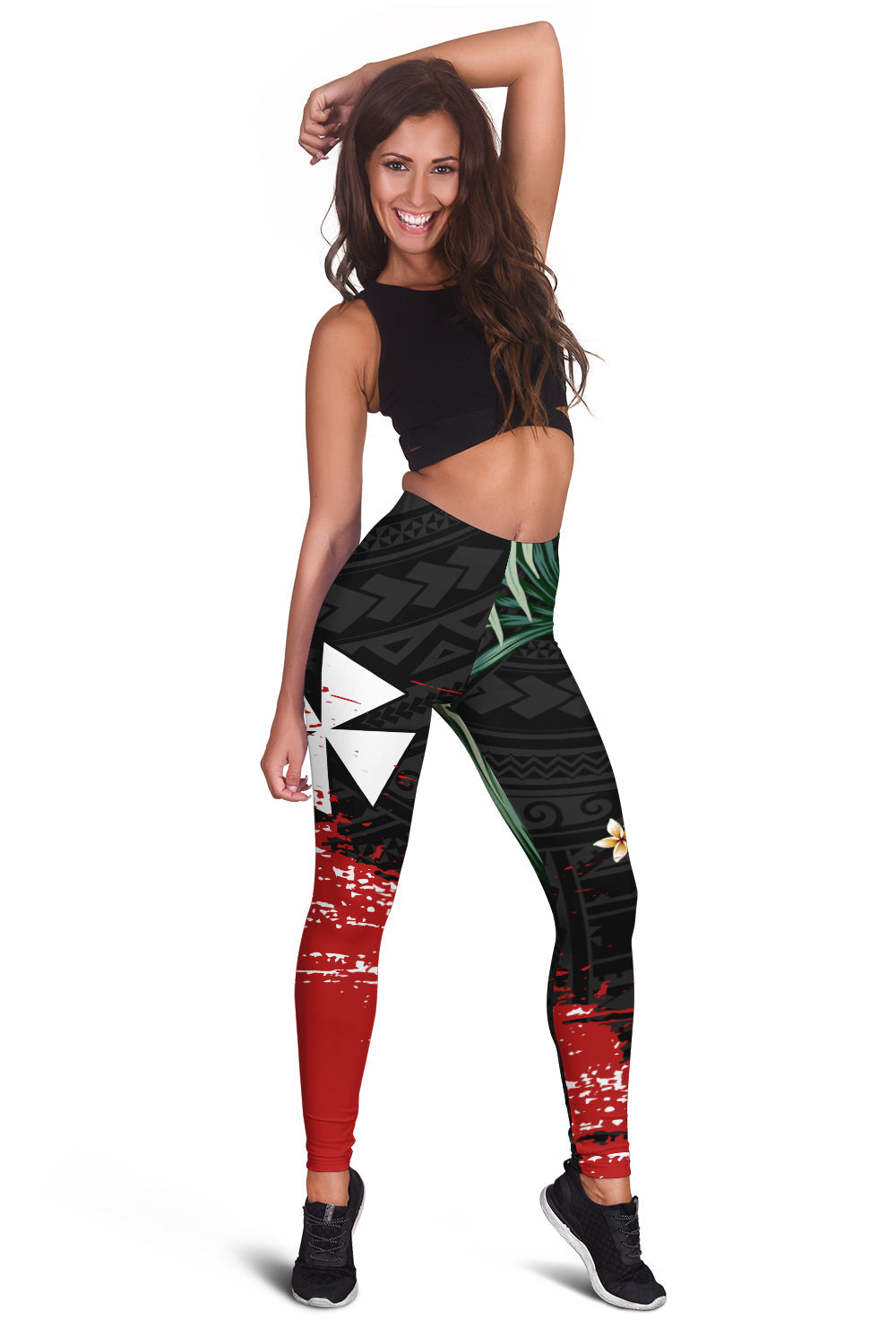 Wallis and Futuna Polynesian Women Leggings Fantastic Flowers