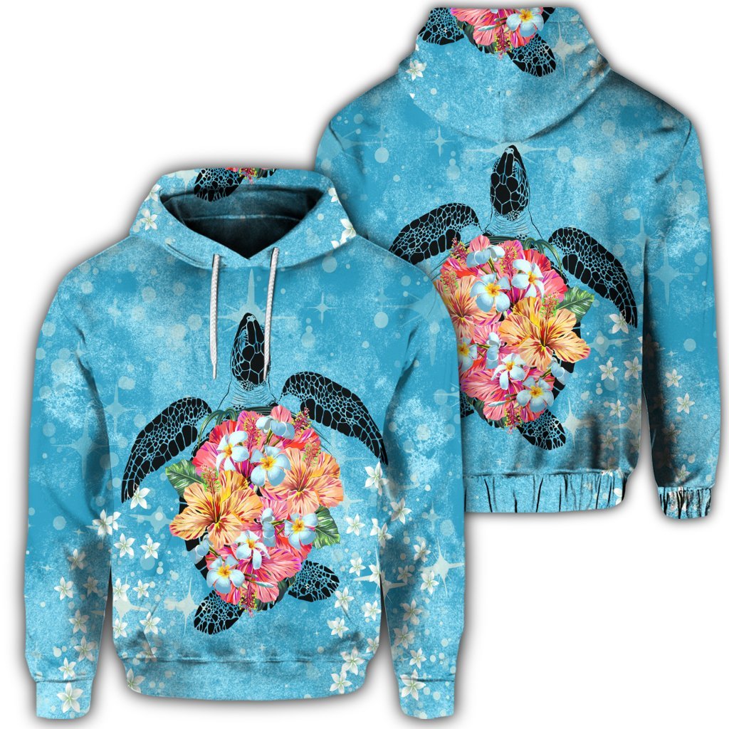 Hawaiian Hoodie Hawaiian Turtle Hibiscus Plumeria Hoodie