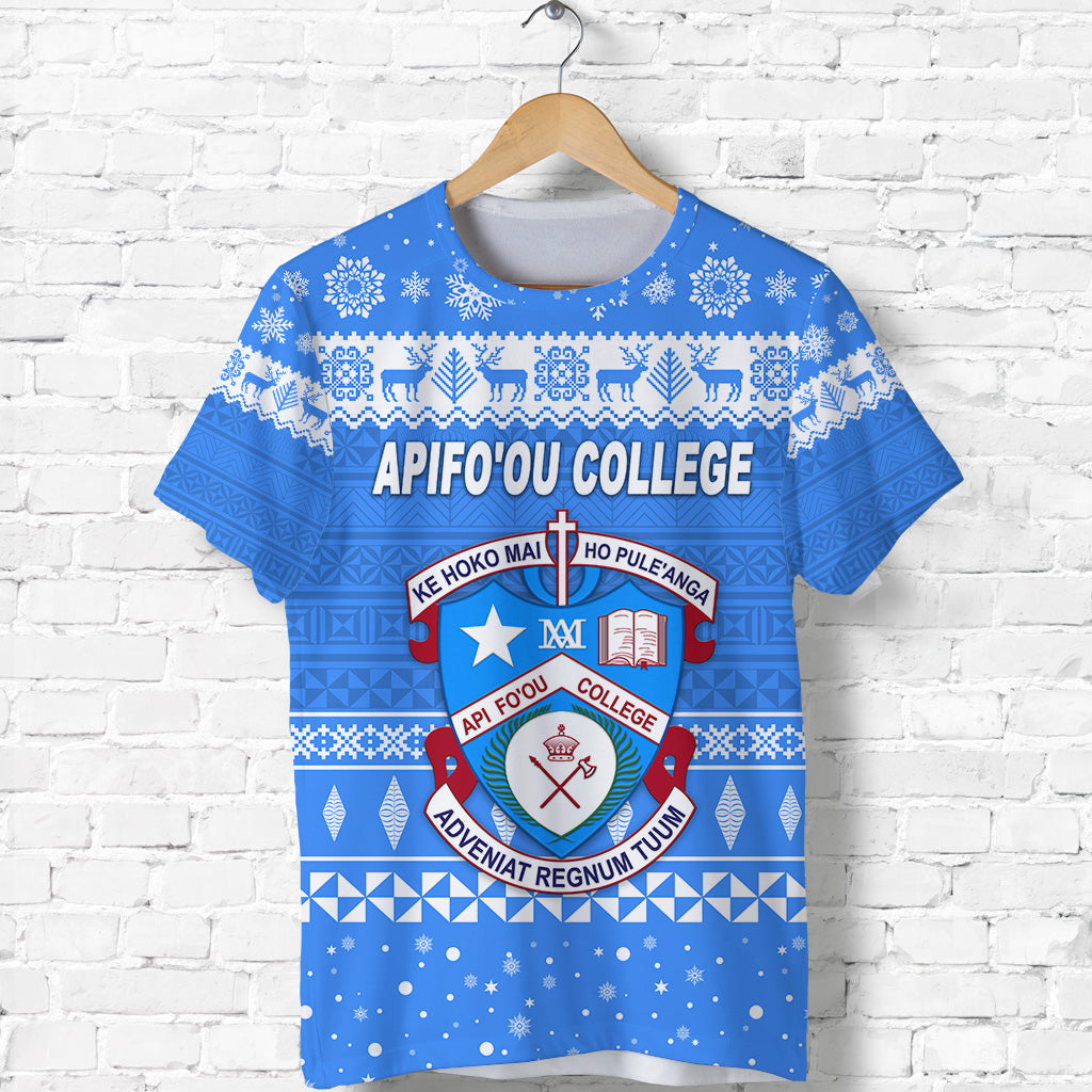 Apifo'ou College Christmas T Shirt Simple Style