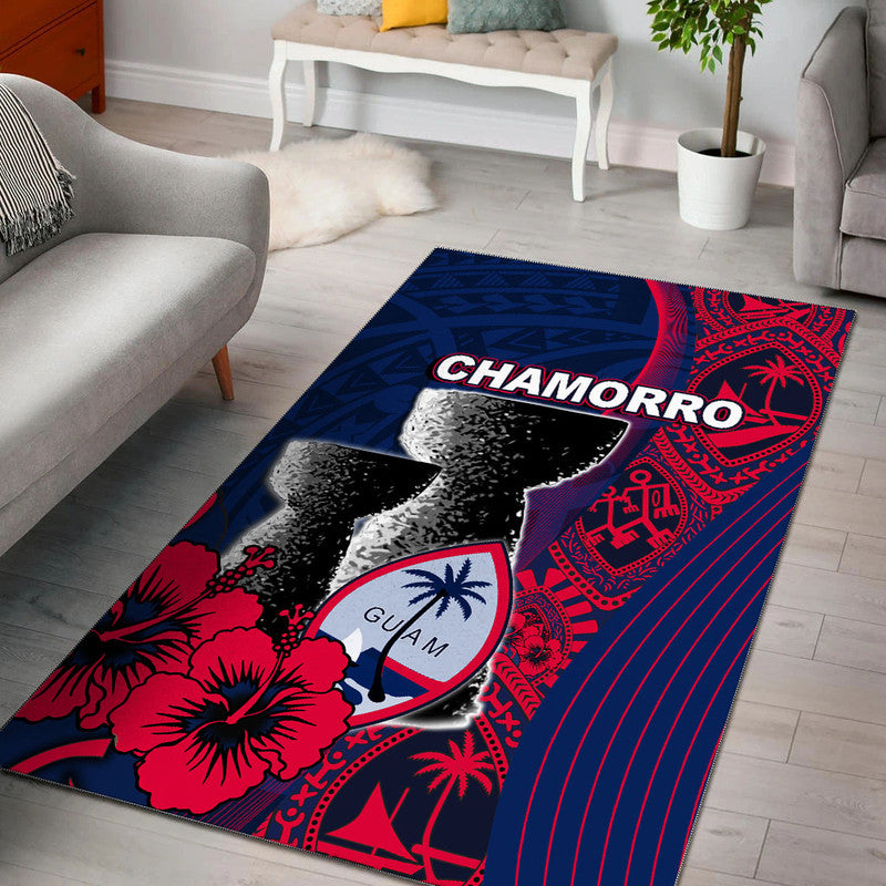 Guam Chamorro Area Rug Flag Color Style