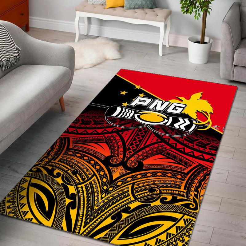 PNG Rugby The Kumuls Area Rug