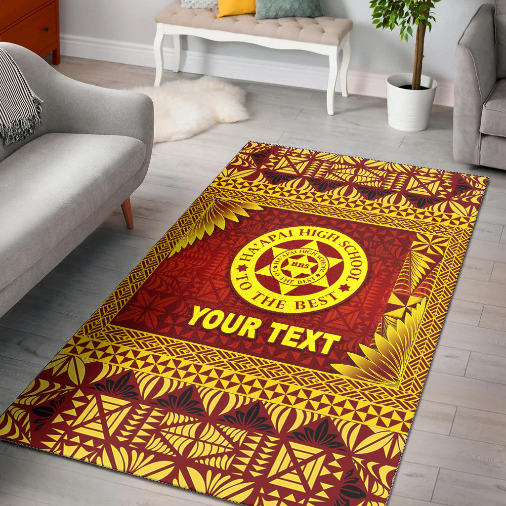(Custom Personalised) Tonga Ha'apai High School Area Rugs Simplified Version