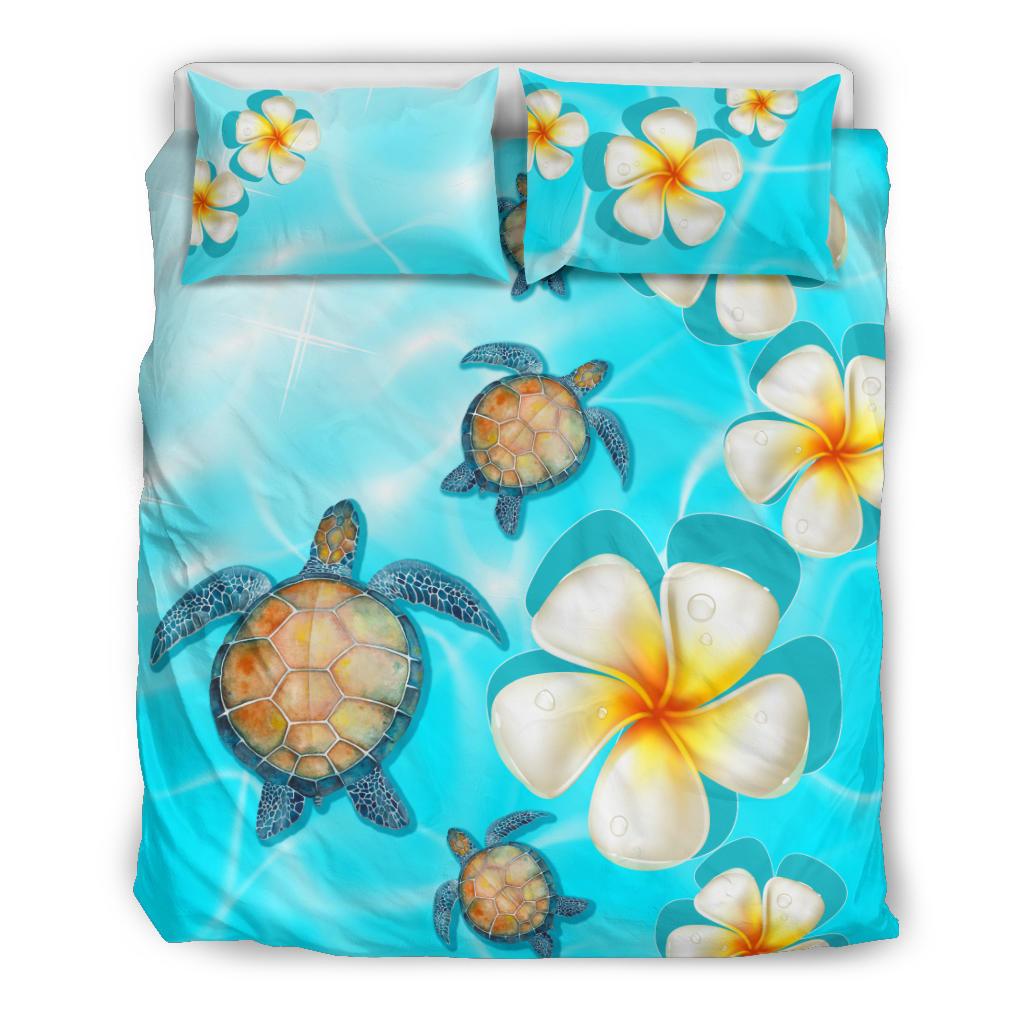Hawaii Bedding Set Hawaii Turtle Plumeria Ocean Bedding Set