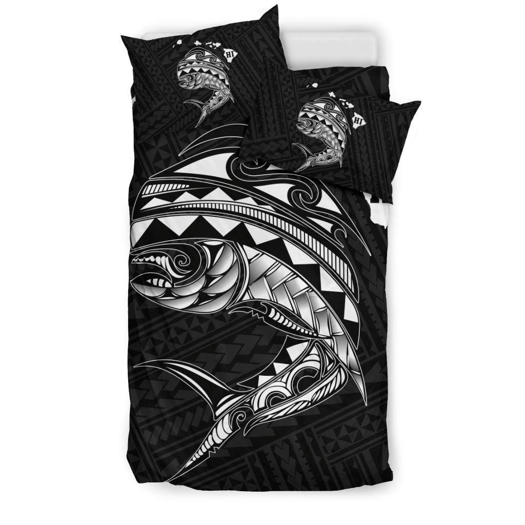 Hawaii Polynesian Mahi Mahi Common Dolphinfish Bedding Set White