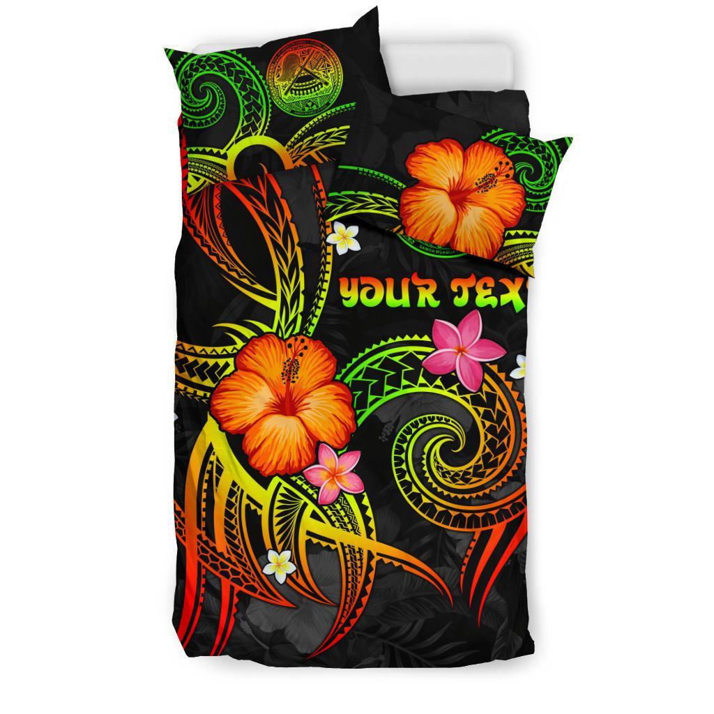 American Samoa Polynesian Personalised Bedding Set Legend of American Samoa (Reggae)