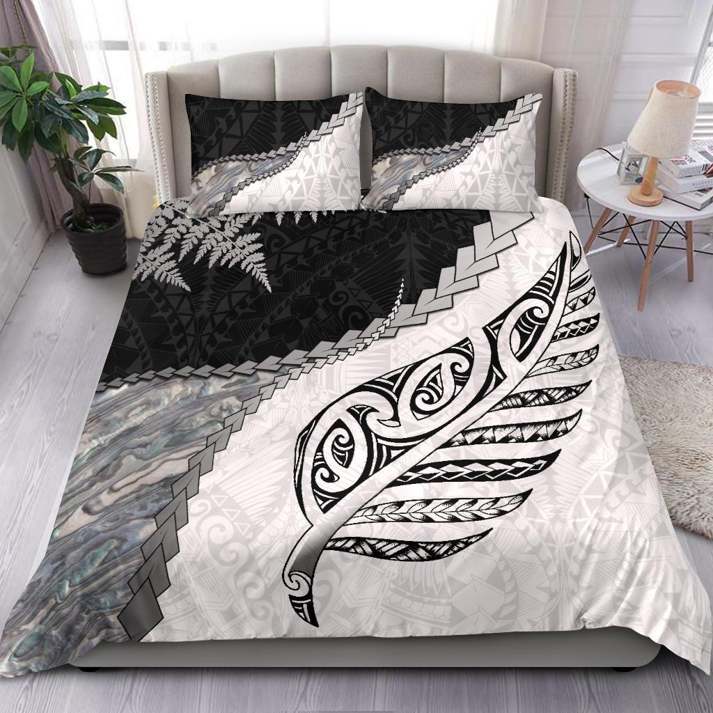 Paua Shell Maori Silver Fern Bedding Set
