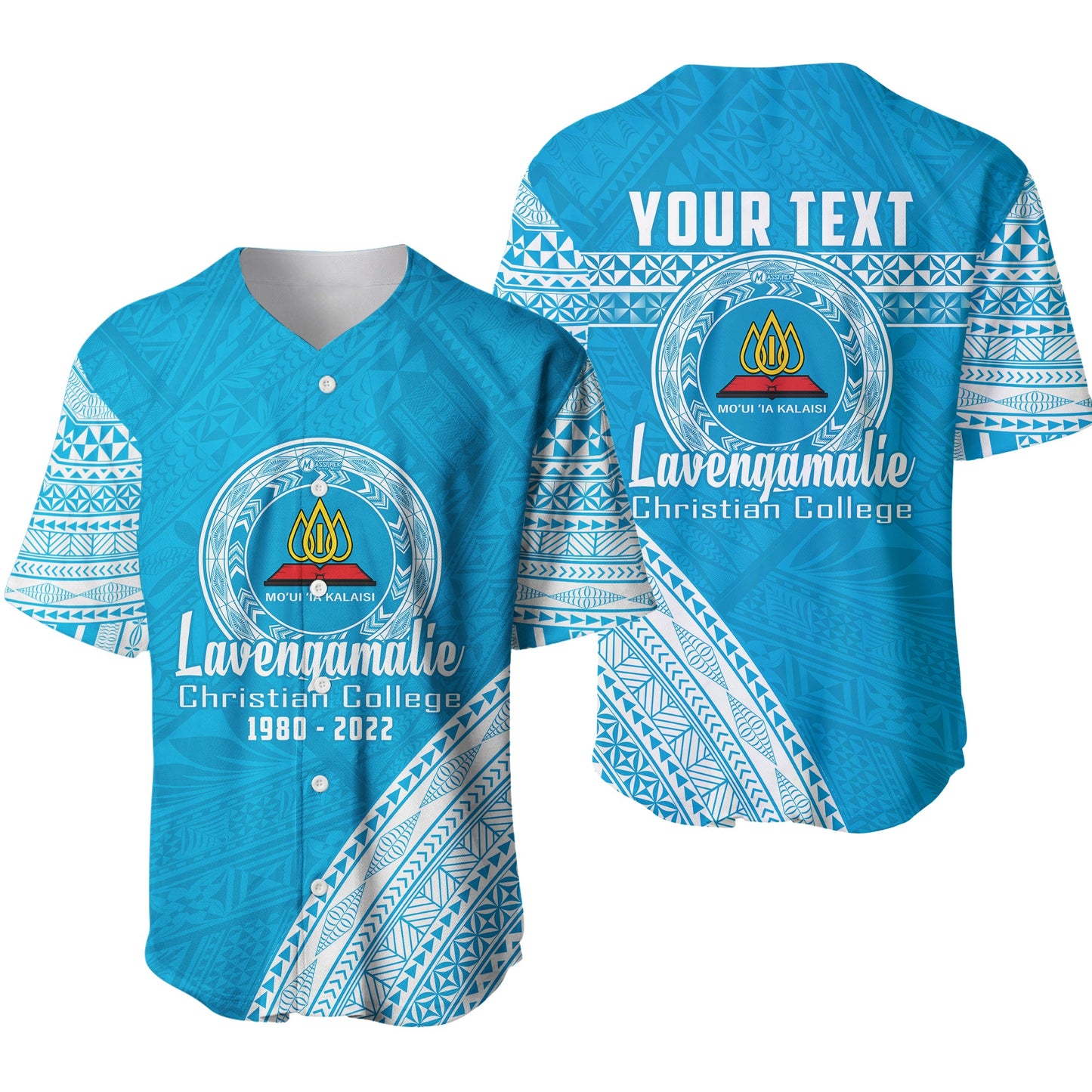 (Custom Personalised) Lavengamalie College Tonga Baseball Jersey Happy 42nd Anniversary