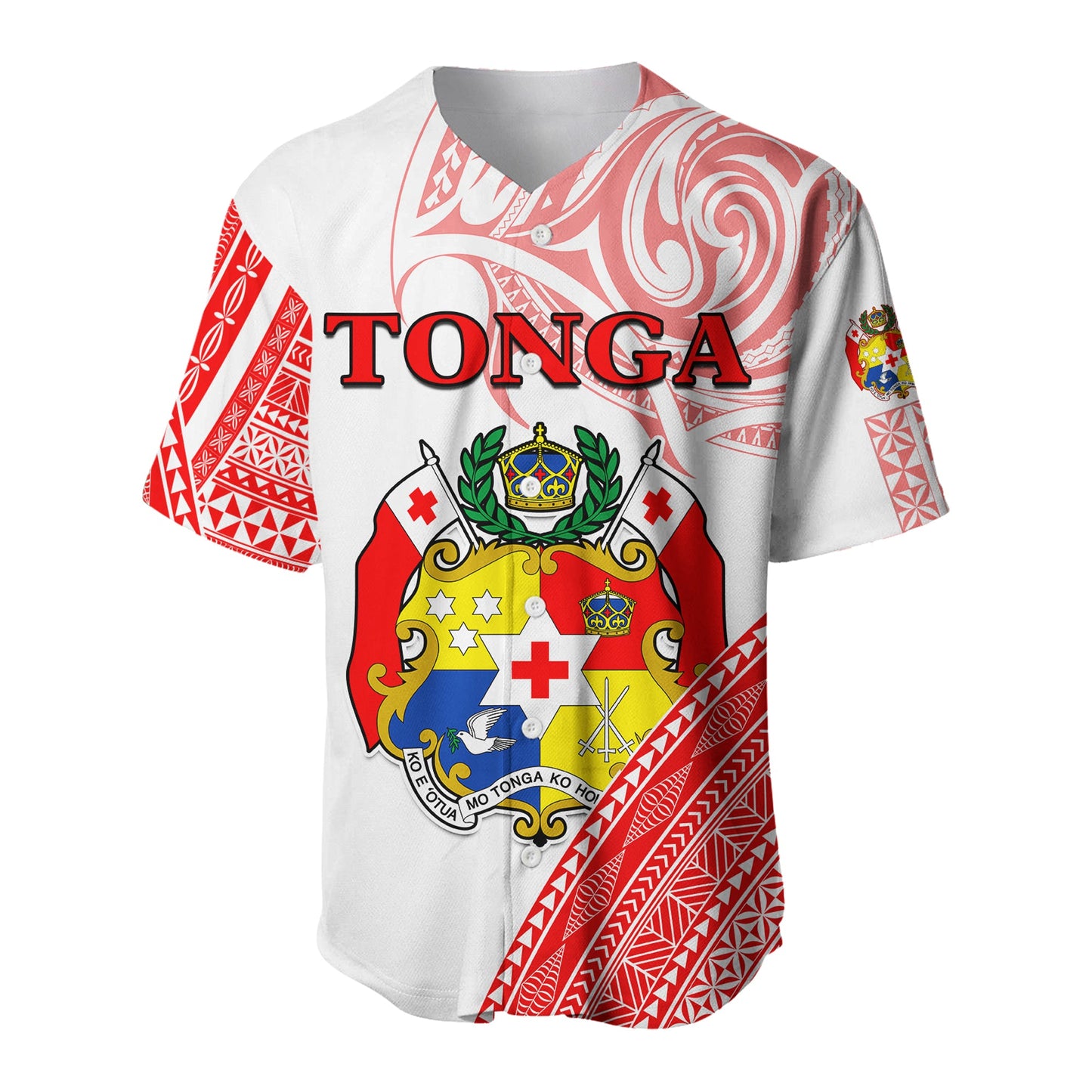 Tonga Baseball Jersey Tongan Pattern Blithesome