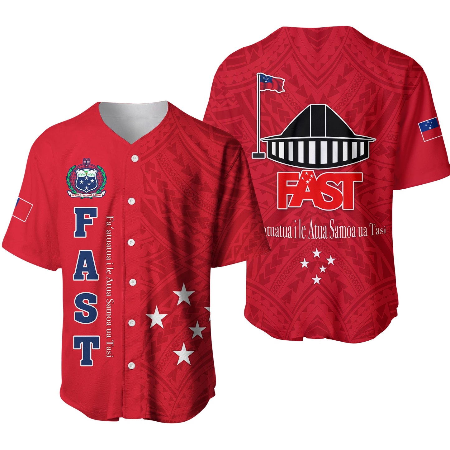 F.A.S.T Samoa Baseball Jersey We Ready Polynesian Samoan