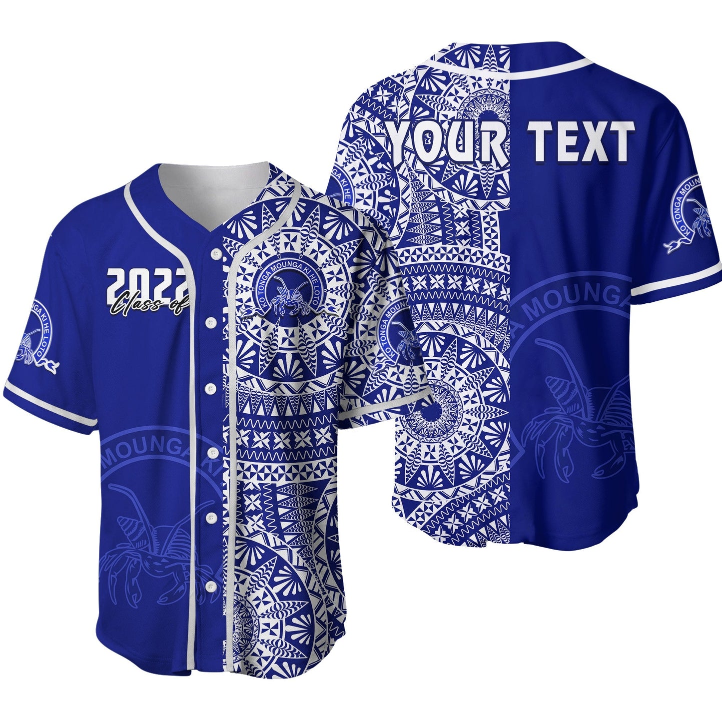 (Custom Text And Number) Queen Salote Tonga College Baseball Jersey Class Of Year Tongan Ngatu Pattern Ver.02