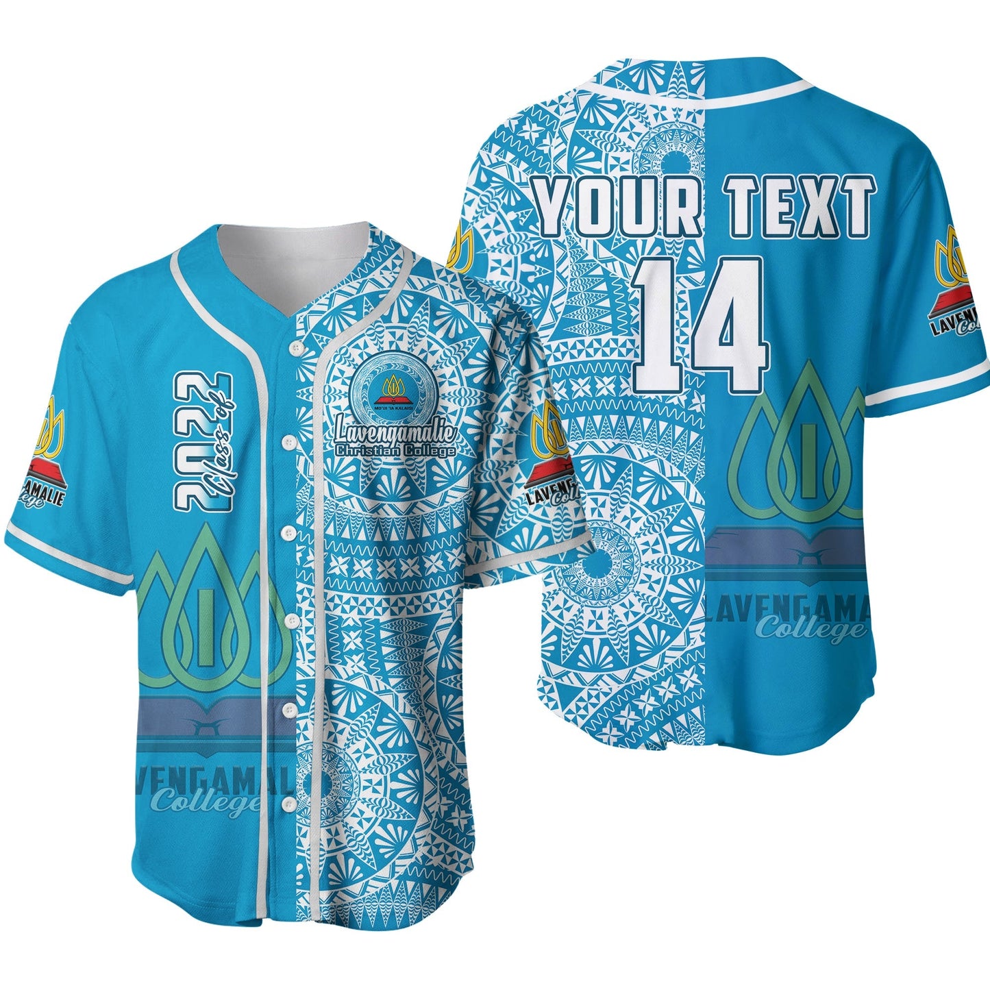 (Custom Personalised) Lavengamalie Tonga College Baseball Jersey Class Of Year Tongan Ngatu Pattern Ver.02