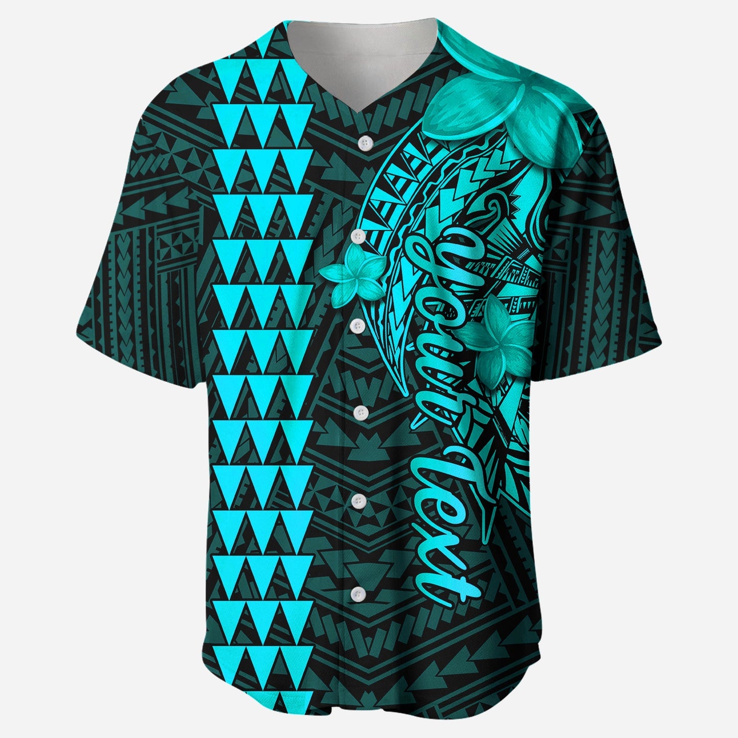 (Custom Personalised) Hawaii Baseball Jersey Kakau Kanaka Maoli Combine Polynesian Shark Ver.04