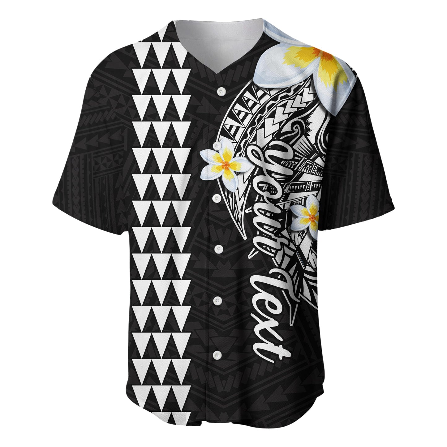 (Custom Personalised) Hawaii Baseball Jersey Kakau Kanaka Maoli Combine Polynesian Shark Ver.07