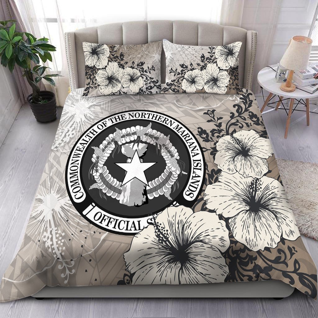 Northern Mariana Islands Bedding Set Vintage Luxury Floral Style