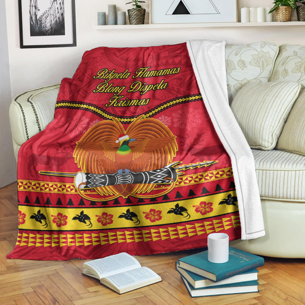 Papua New Guinea Christmas Premium Blanket Bird Of Paradise Bikpela Hamamas Blong Dispela Krismas