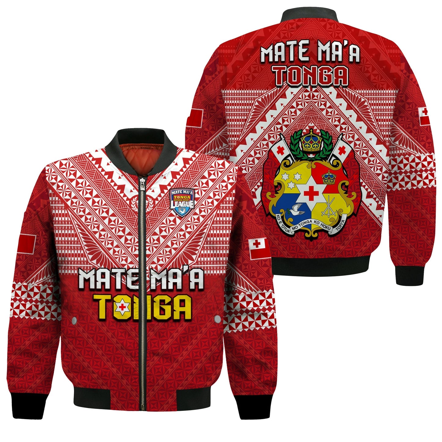 Tonga Rugby MMT Bomber Jacket Ngatu Mate Maa Tonga Special