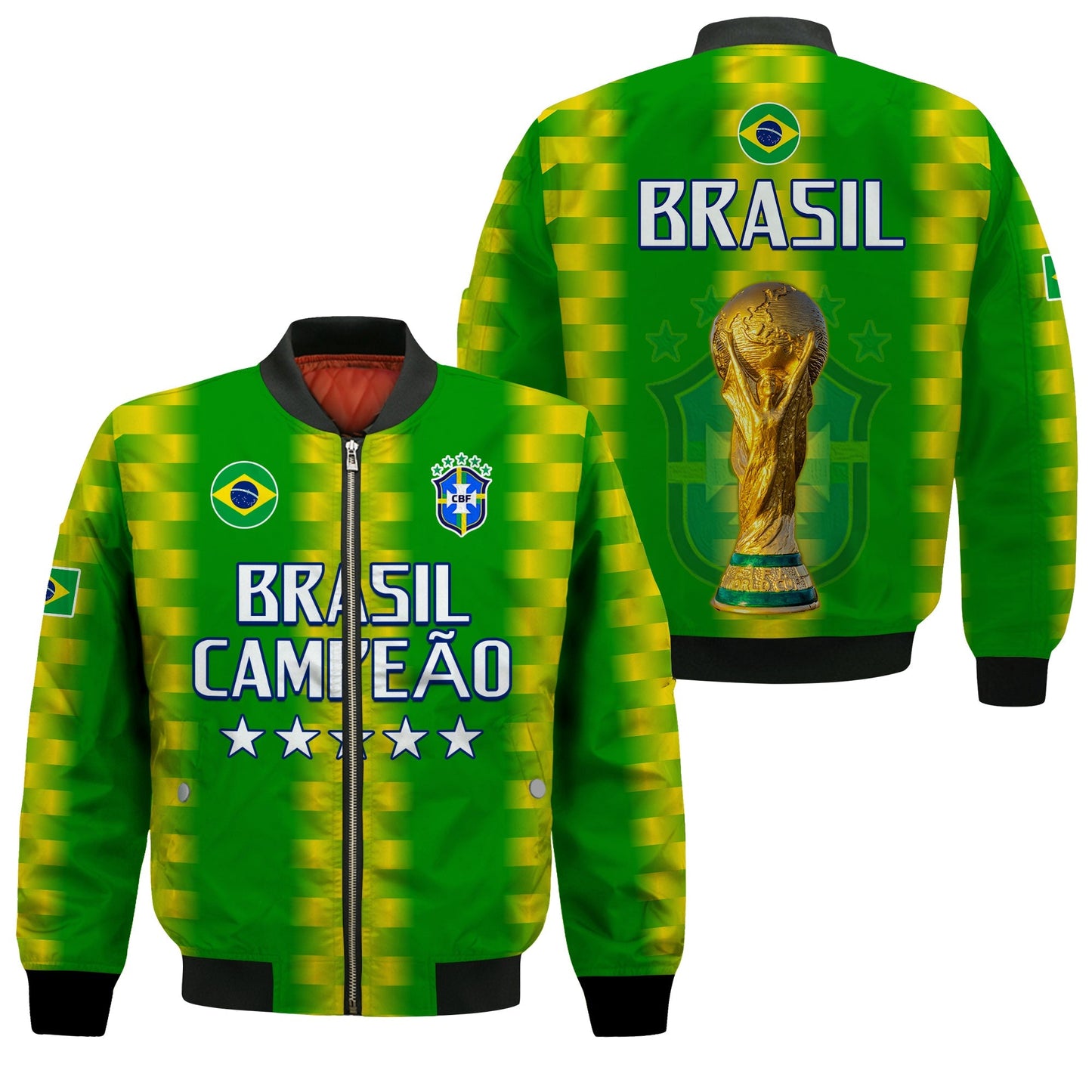 Brazil Football Champions Bomber Jacket Proud Selecao
