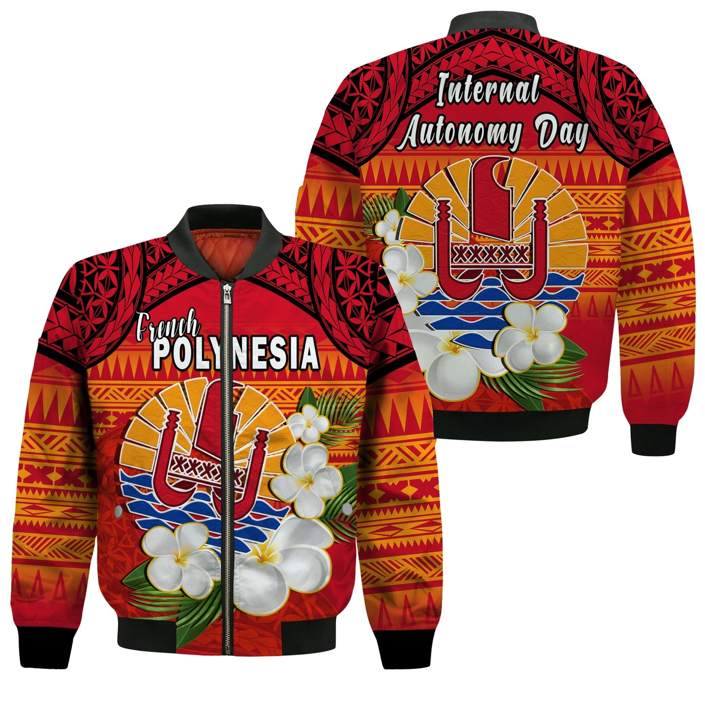 French Polynesia Bomber Jacket Happy Internal Autonomy Day Special Version