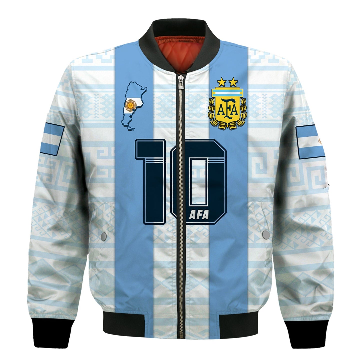 (Custom Text And Number) Argentina Football 2022 Bomber Jacket Vamos La Albiceleste