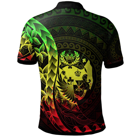Tonga Polo Shirt - Custom Personalised Polynesian Pattern Style Reggae Color