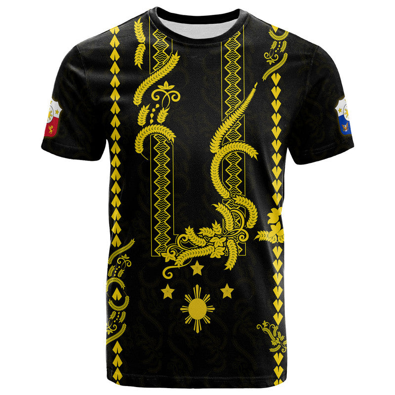 Philippines T Shirt Pechera With Side Barong Patterns
