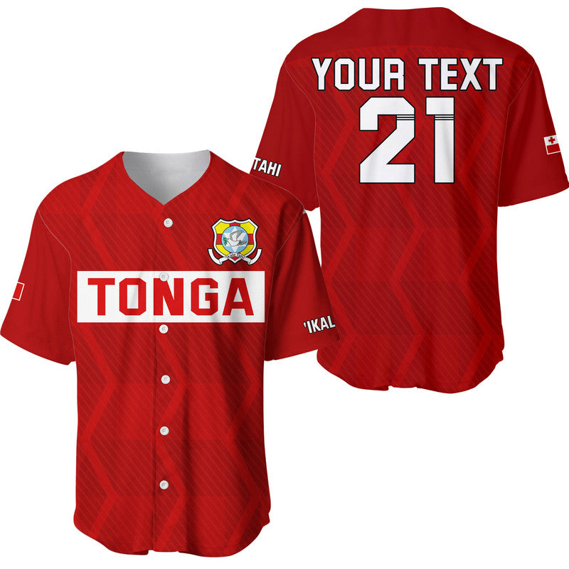 (Custom Text And Number) Tonga Rugby Sevens Baseball Jersey Sporty Style