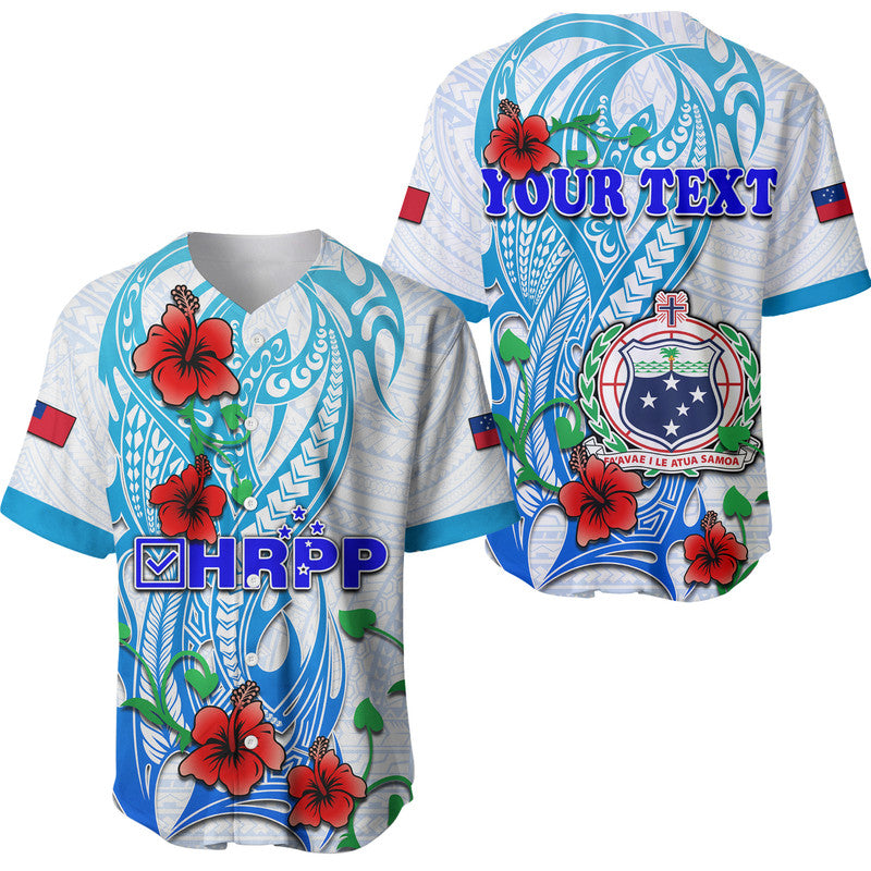 (Custom Personalised) Special Samoa HRPP Party Baseball Jersey Tribal Samoan Hibiscus Design