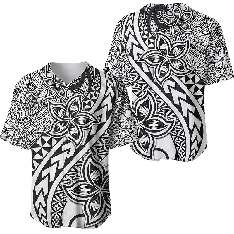 Traditional Polynesian Tribal Tattoo Retro Baseball Jersey Black