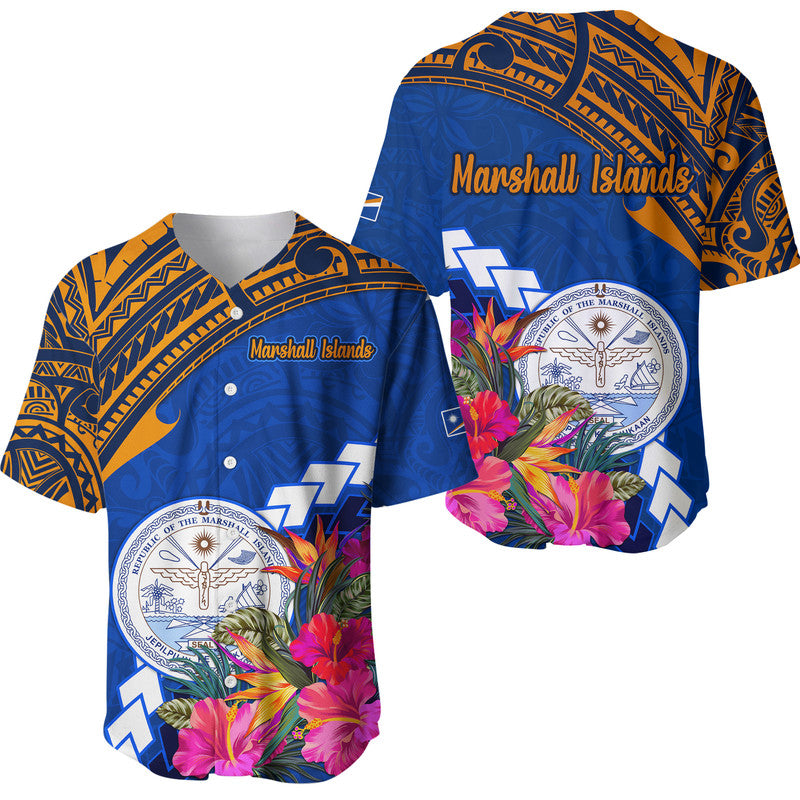 Marshall Islands Coat of Arms Baseball Jersey Polynesian Tropical