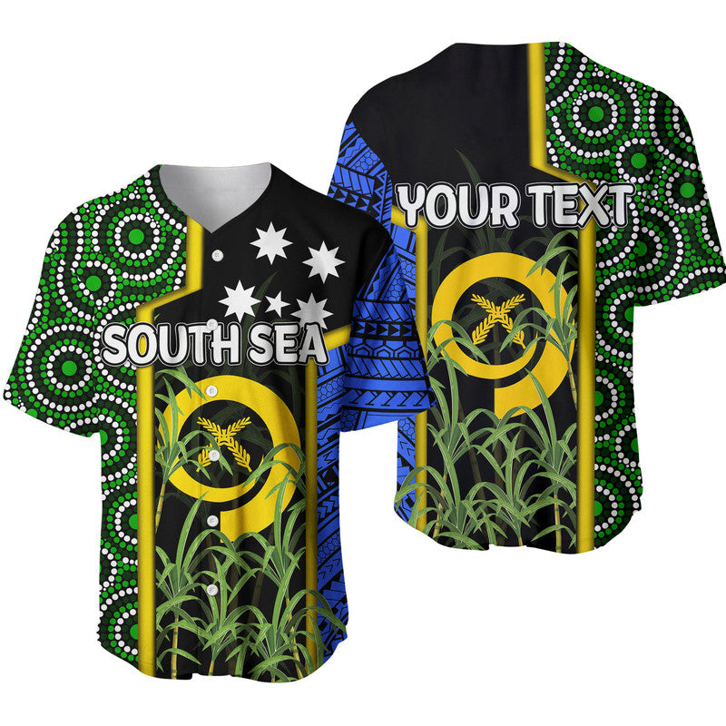 (Custom Personalised) South Sea Islanders Flag Style Baseball Jersey Vanuatu