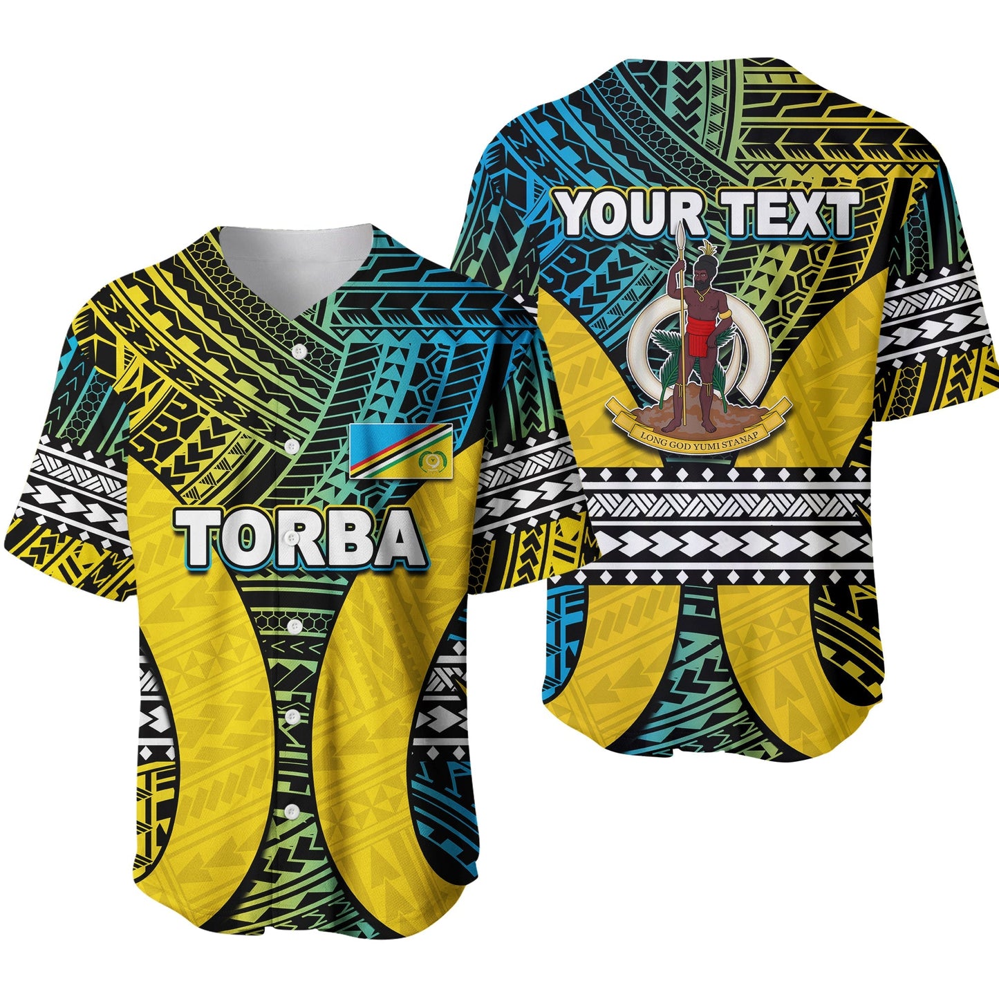 (Custom Personalised) Polynesian Torba Of Vanuatu Baseball Jersey