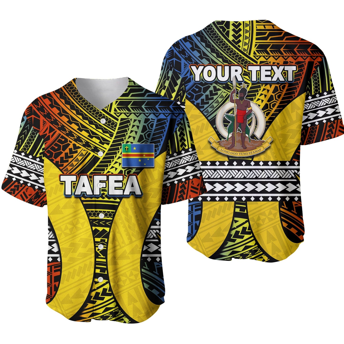 (Custom Personalised) Polynesian Tafea Of Vanuatu Baseball Jersey