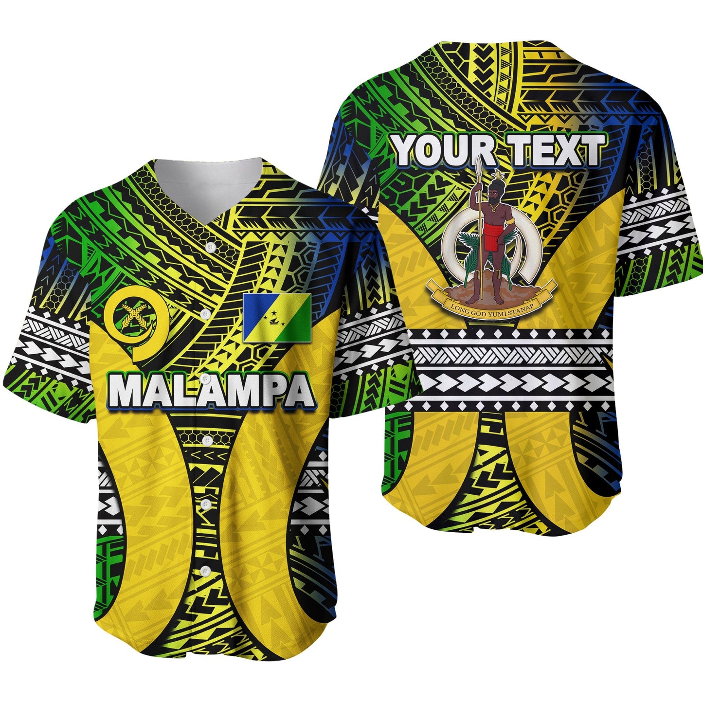 (Custom Personalised) Polynesian Malampa Of Vanuatu Baseball Jersey