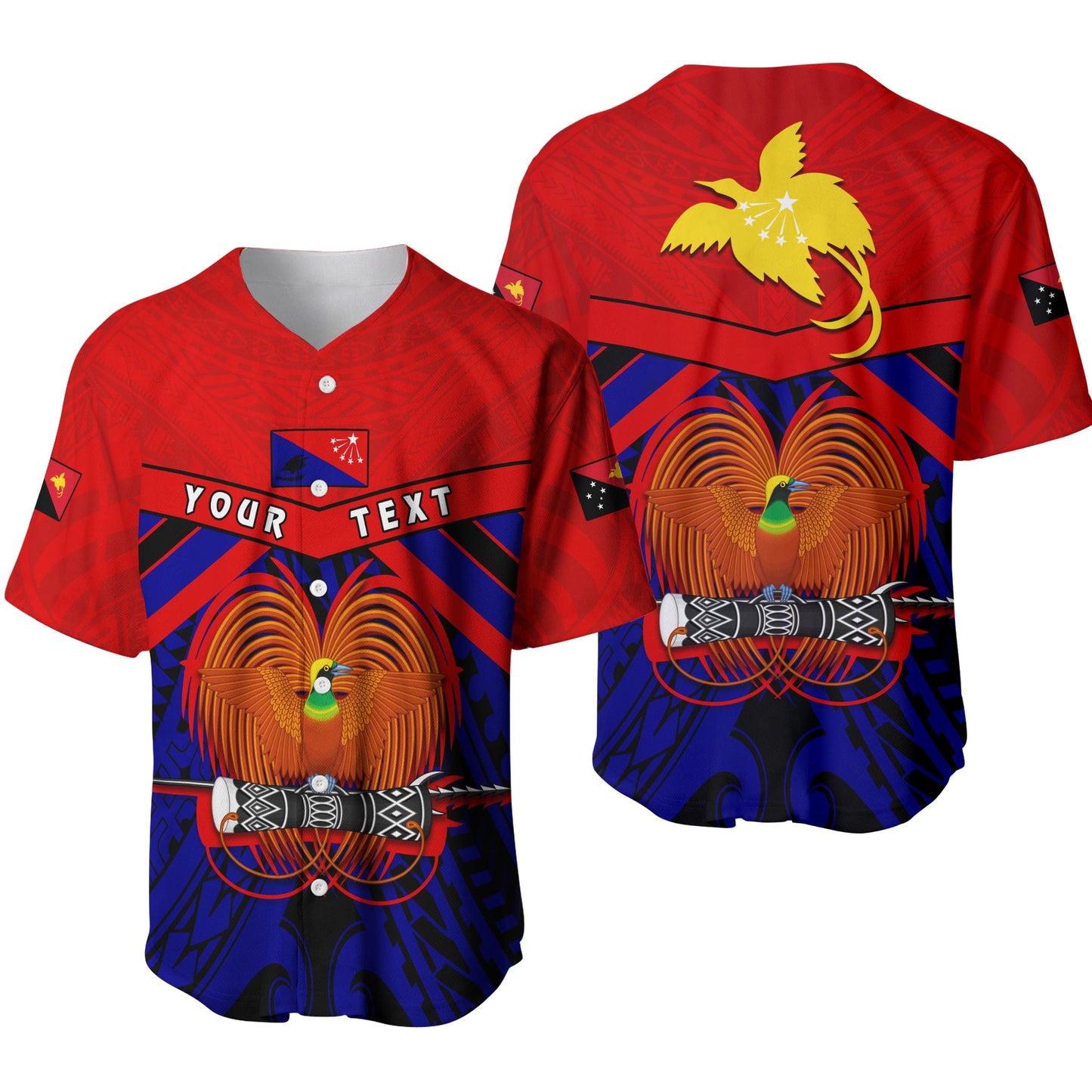 (Custom Personalised) Central Province Baseball Jersey Papua New Guinea