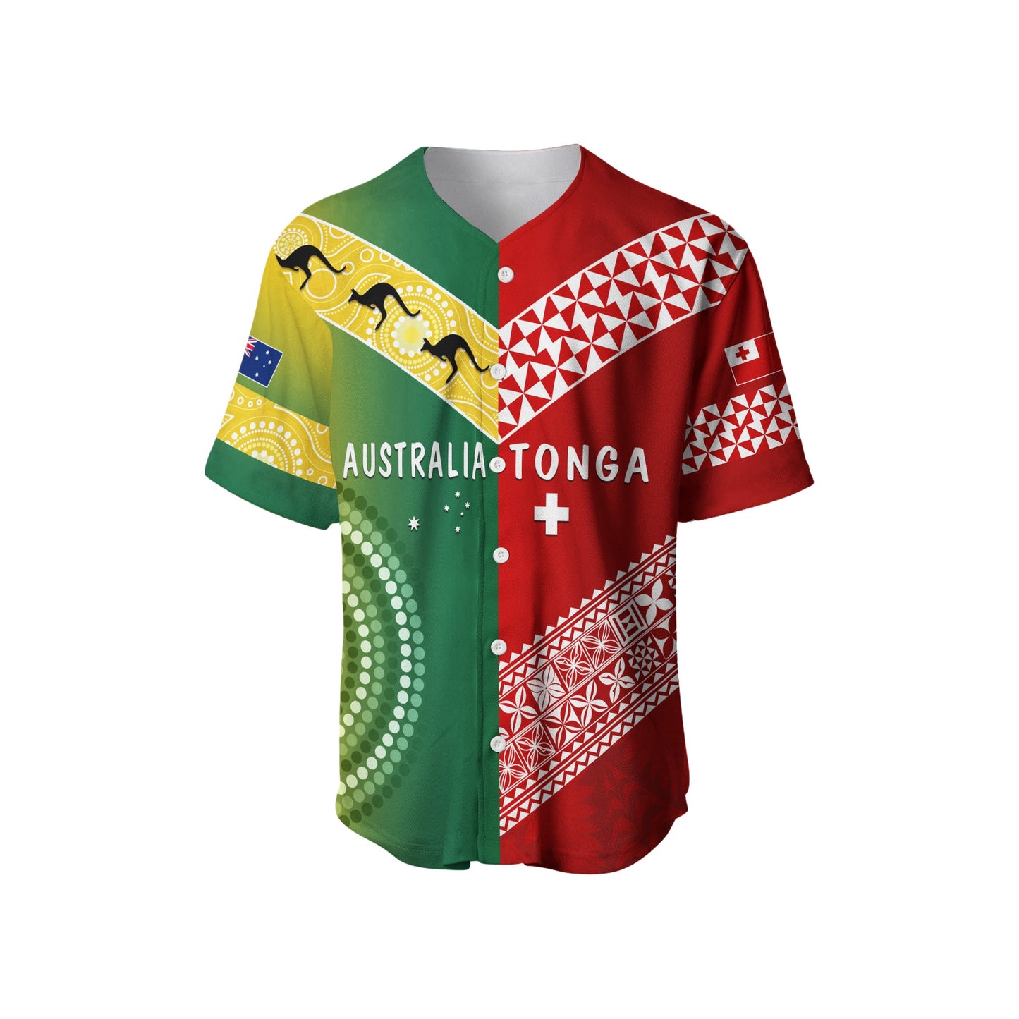 Australia and Tonga Baseball Jersey Version Special