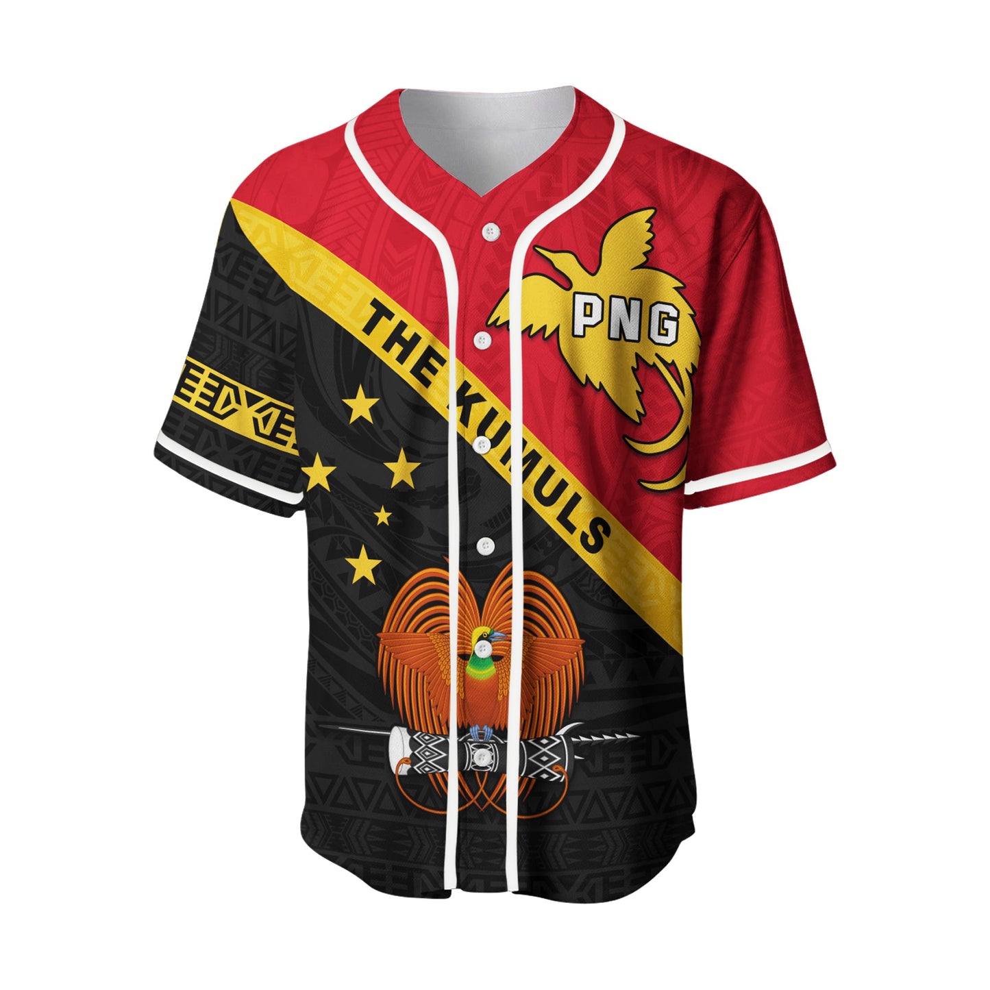 Papua New Guinea Rugby Baseball Jersey The Kumuls PNG