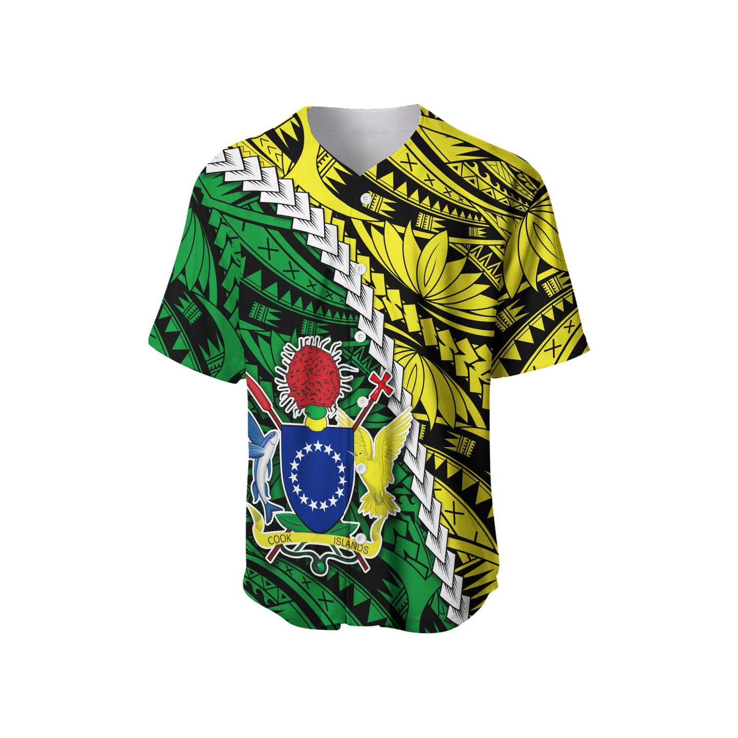 Cook Islands Baseball Jersey Polynesian Pattern