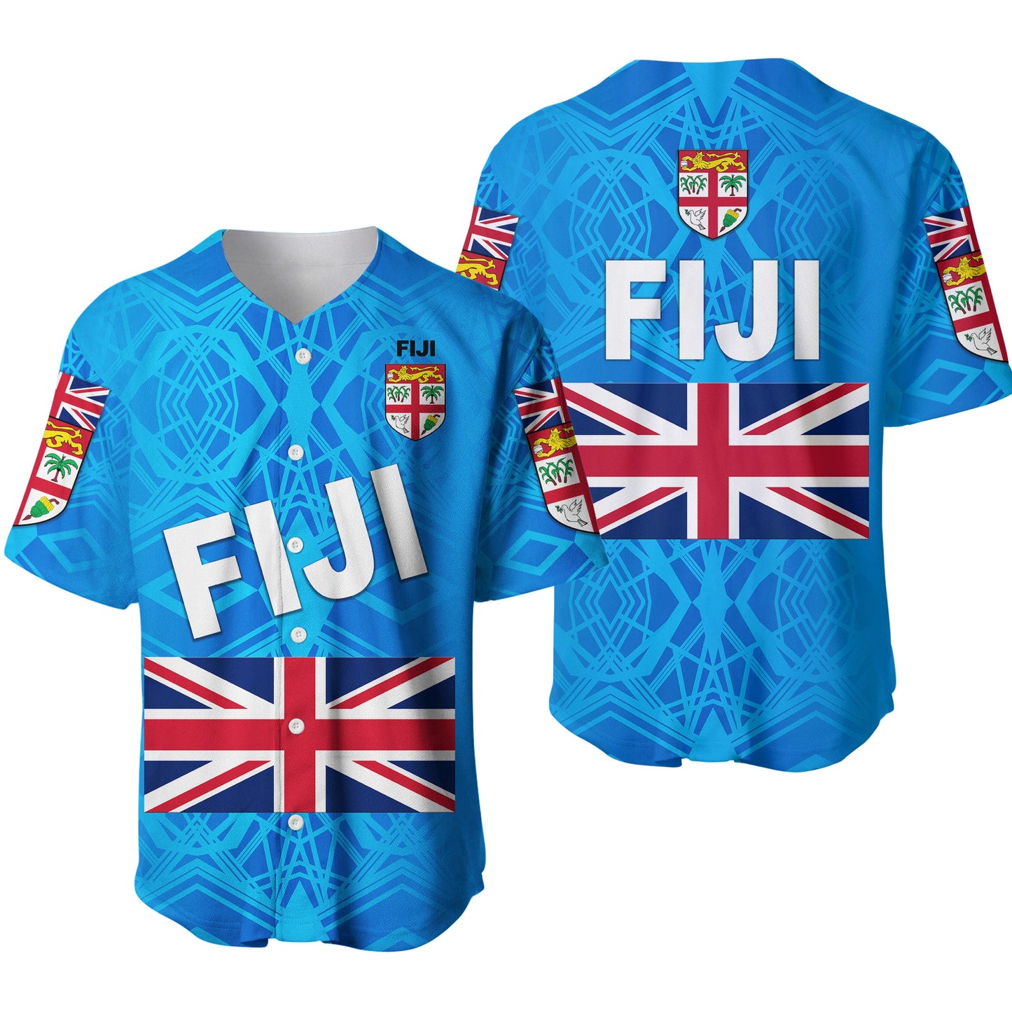 Fiji Day Baseball Jersey Flag Vibes