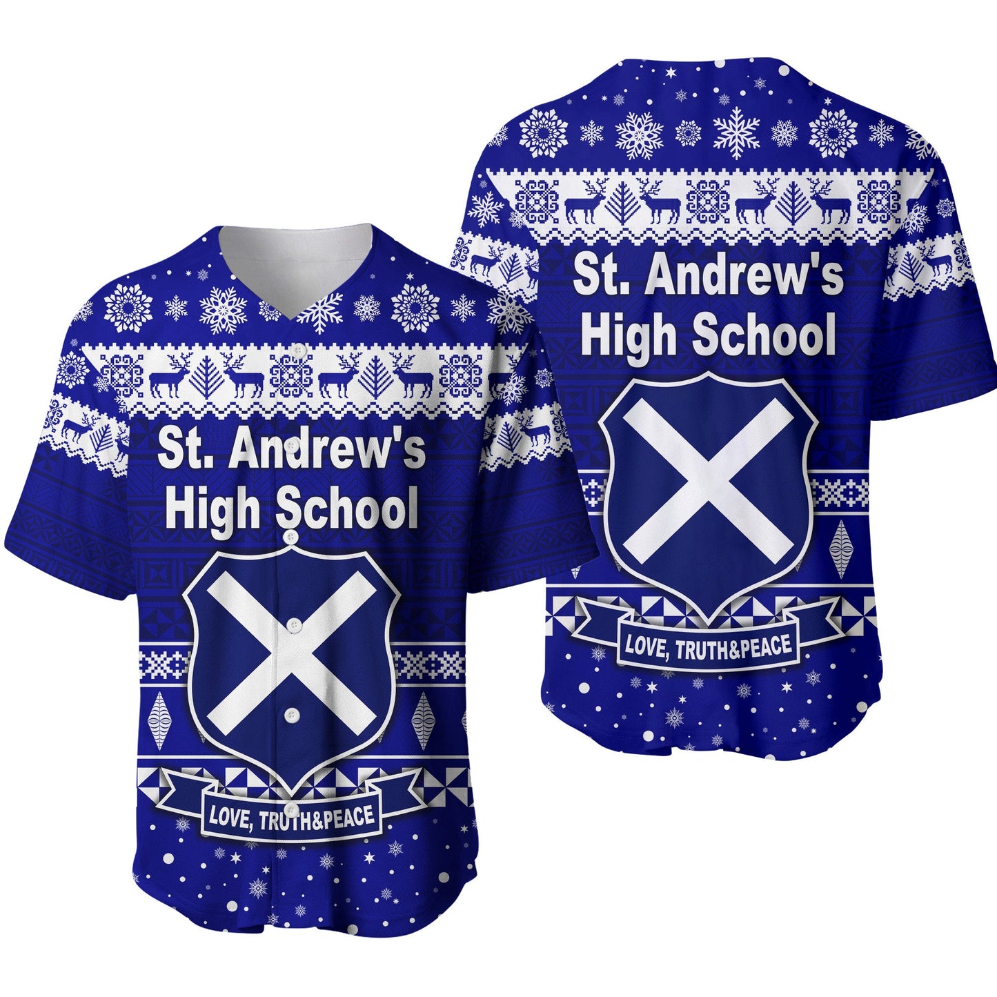 St. Andrew's High School Christmas Baseball Jersey Simple Style