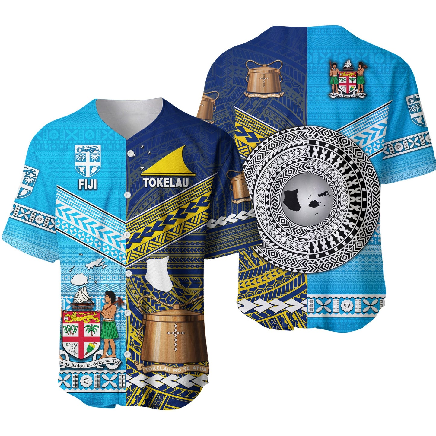 Fiji and Tokelau Baseball Jersey Together