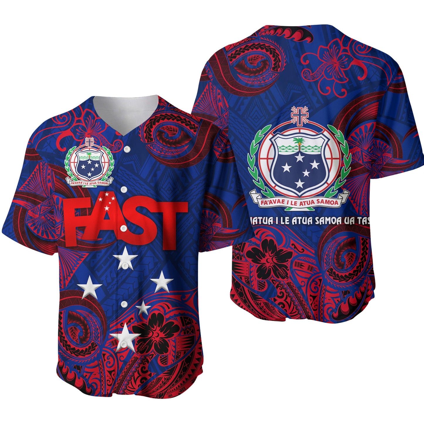 Samoa FAST Party Baseball Jersey Unique Style NO.2