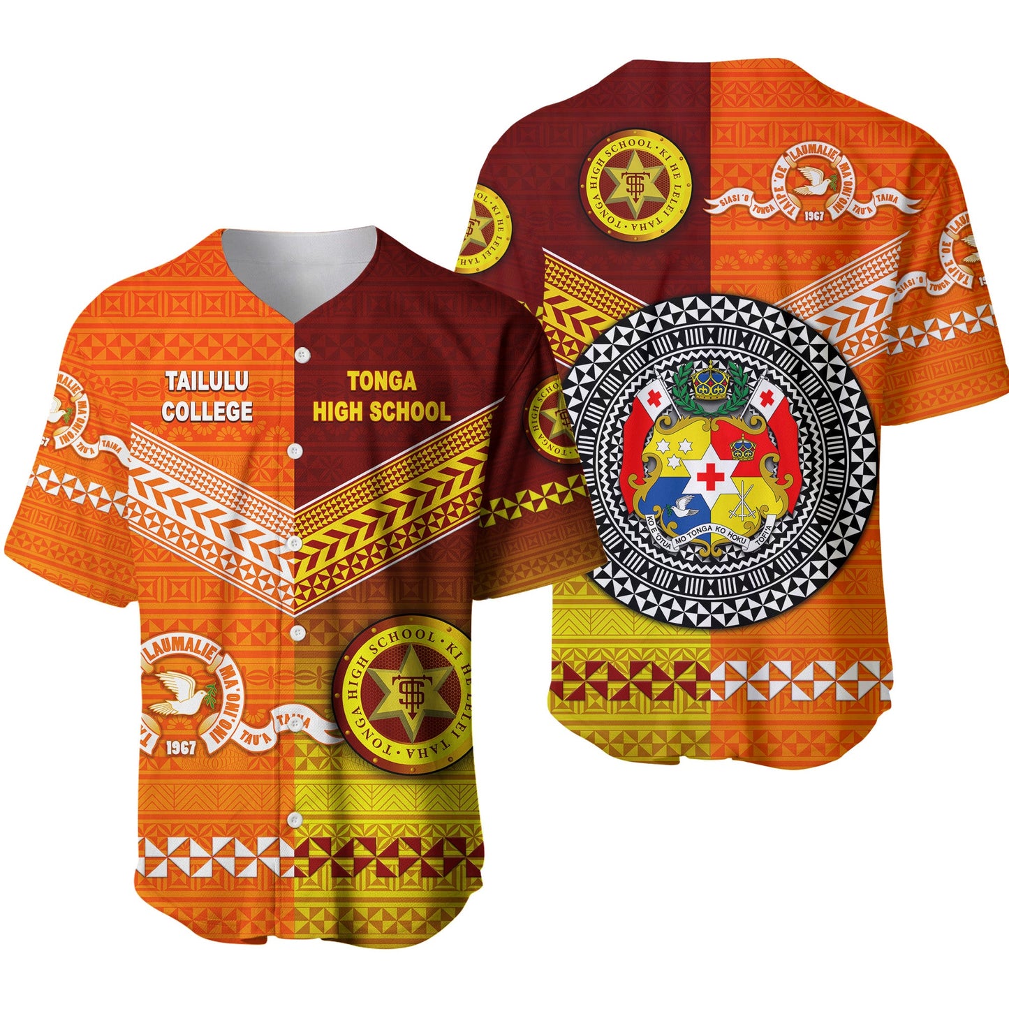 Tonga Tailulu College And Tonga High School Baseball Jersey Together Unique Style