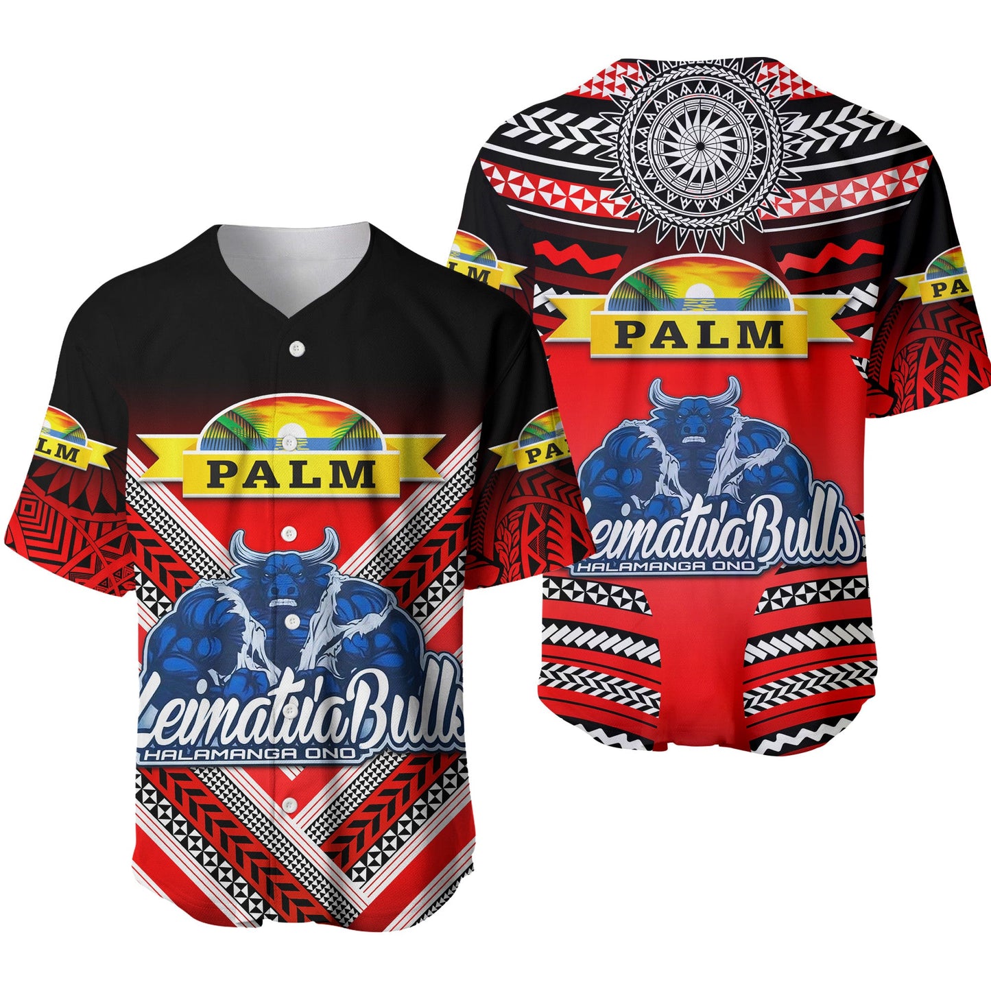 Mate Ma'a Tonga Baseball Jersey Leimatu'a Bulls Creative Style Red