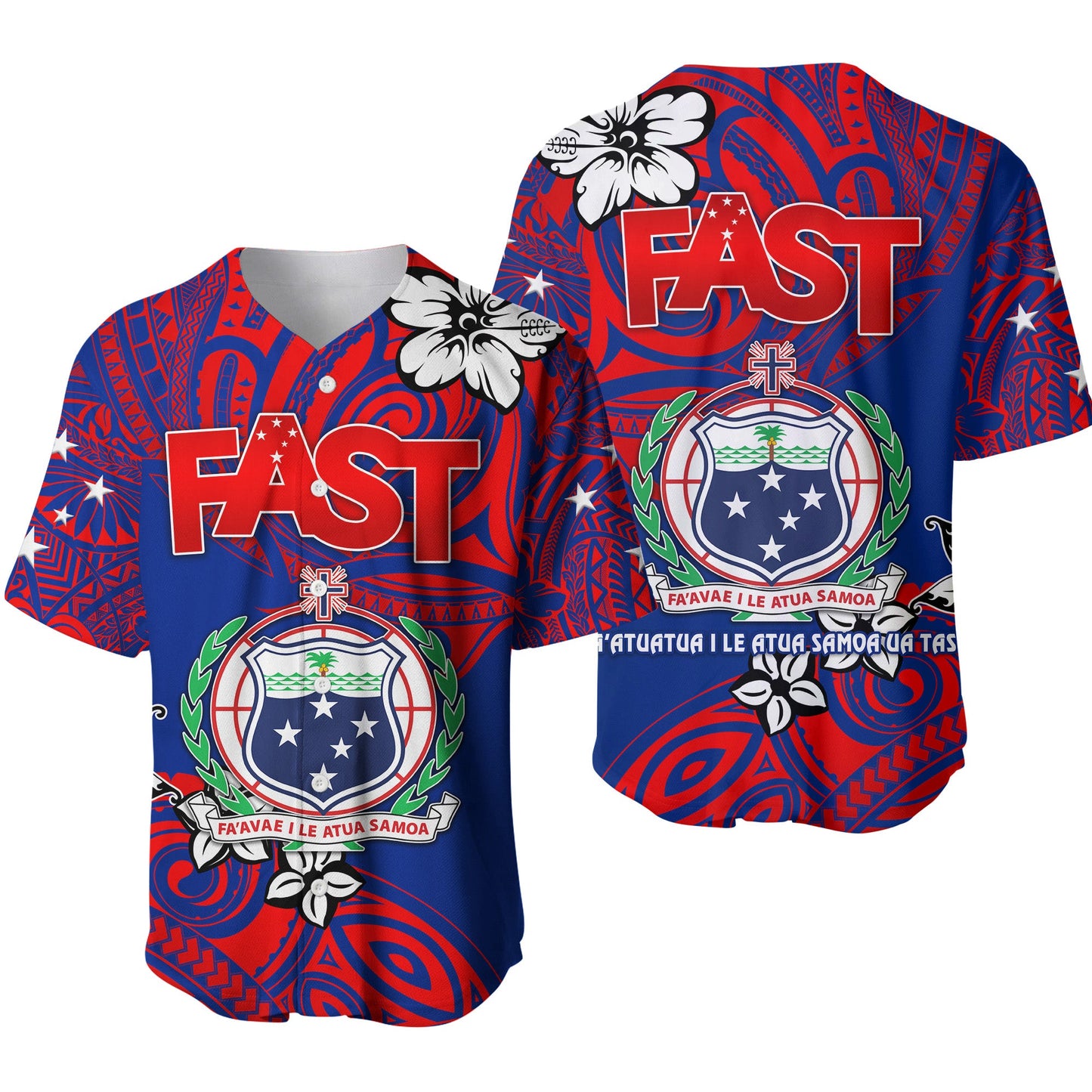 Samoa FAST Party Baseball Jersey Unique Vibes
