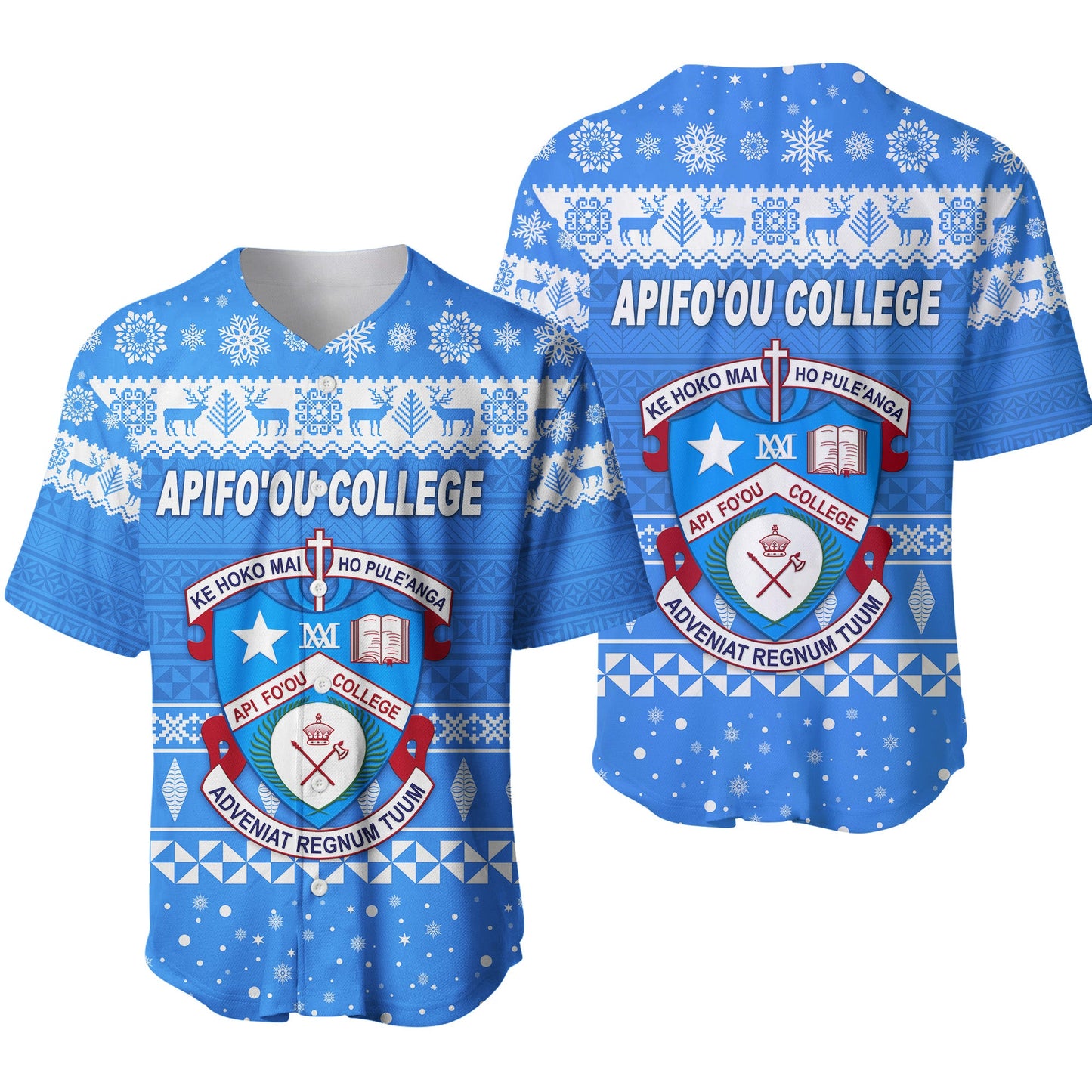 Apifo'ou College Christmas Baseball Jersey Simple Style