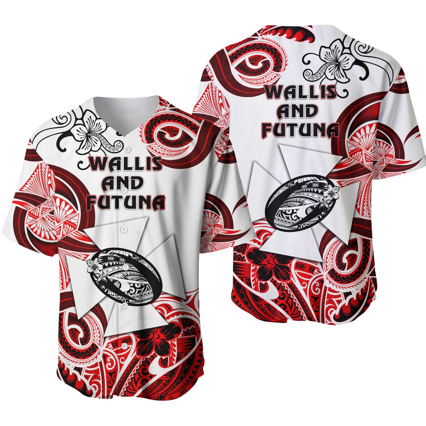 Wallis and Futuna Polynesian Baseball Jersey Unique Style White