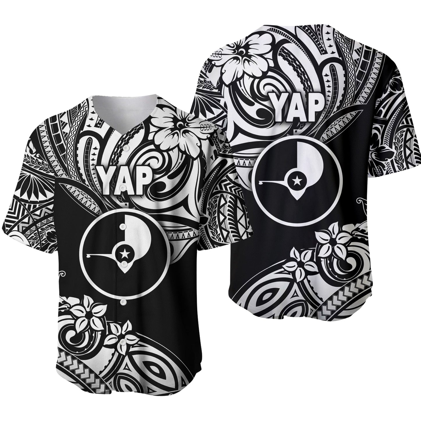 FSM Yap Baseball Jersey Unique Vibes Black