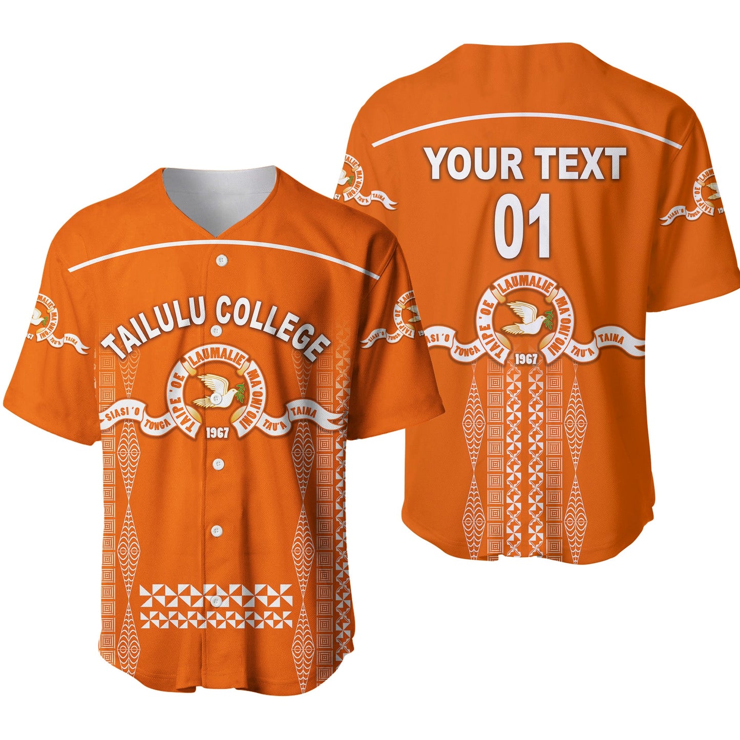 (Custom Personalised) Tonga Tailulu College Baseball Jersey Unique Style