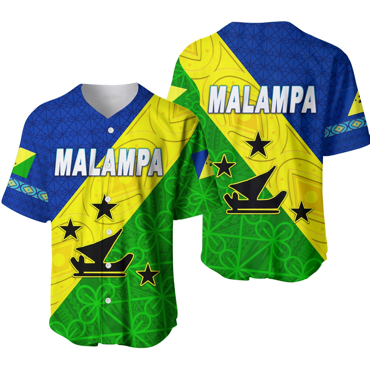 Malampa Province Baseball Jersey Vanuatu Pattern Unique Style
