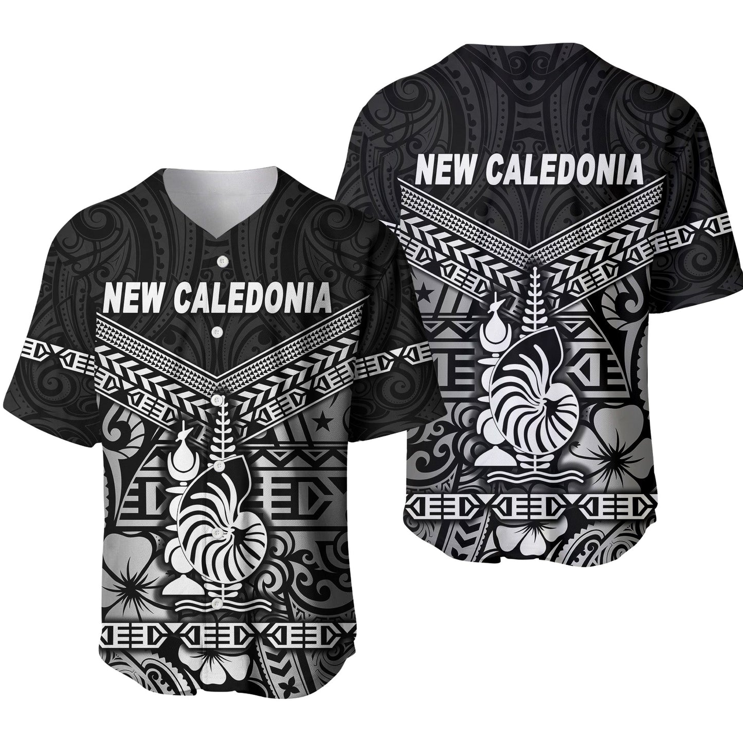 New Caledonia Baseball Jersey Simple Style Black